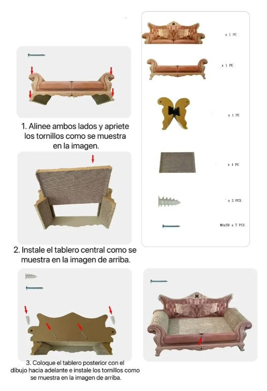 Rascador Tipo Sofa Para Gatos, Rascadores Estilo Europeo