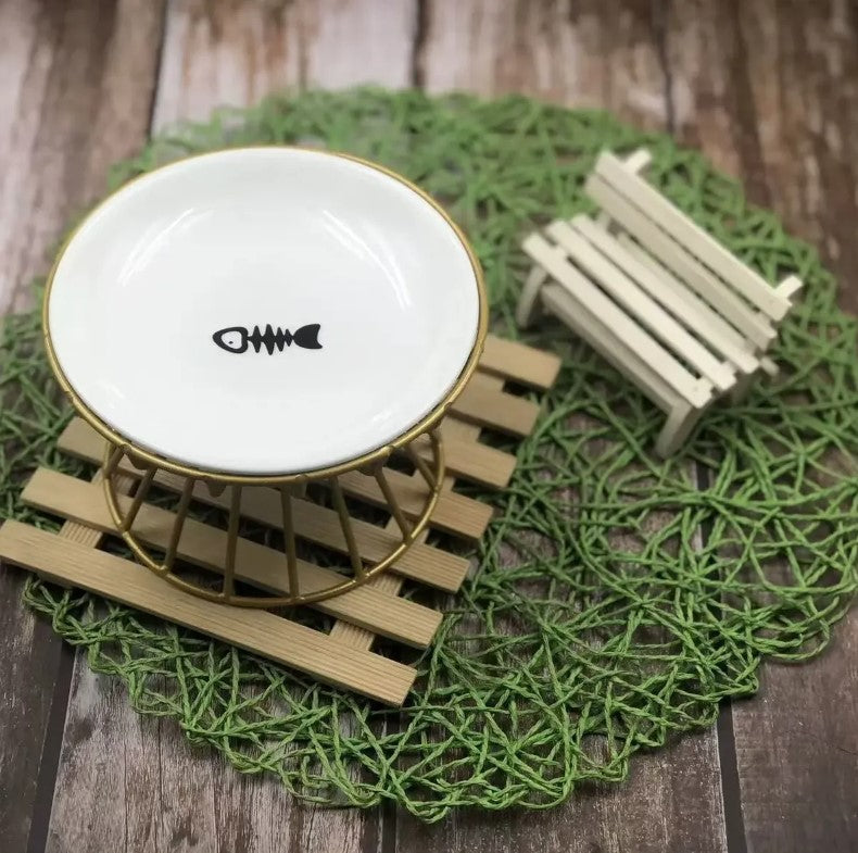 Plato Elevado Ceramica Estilo Europeo Para Perros Y Gatos