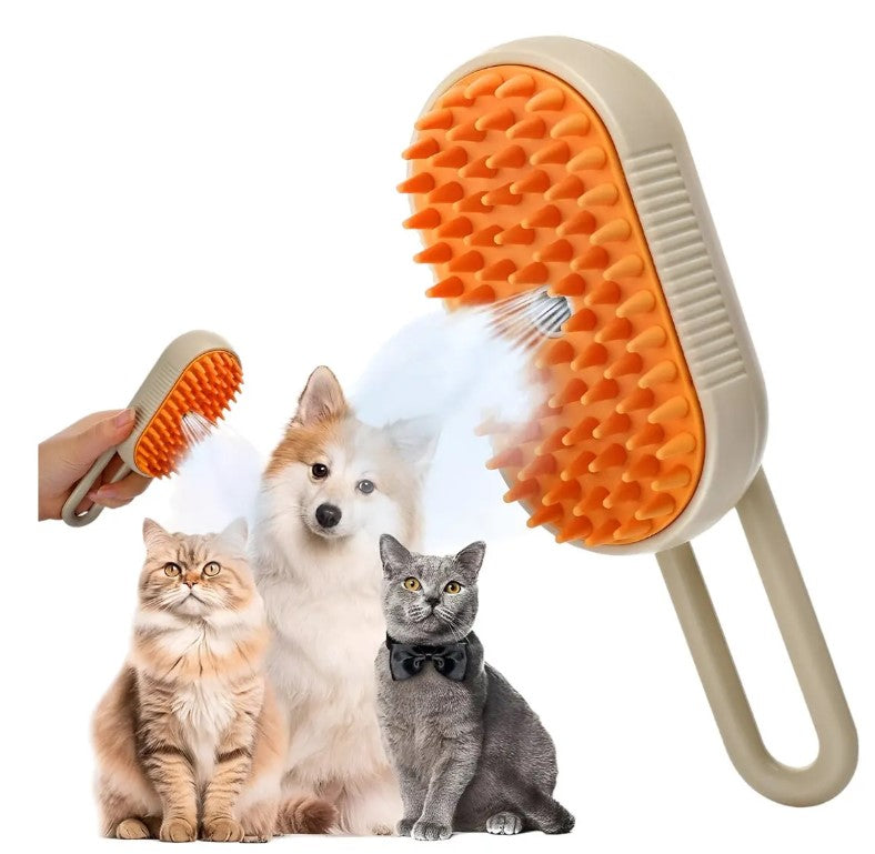 Cepillo de Vapor 3 en 1 para Perros y Gatos