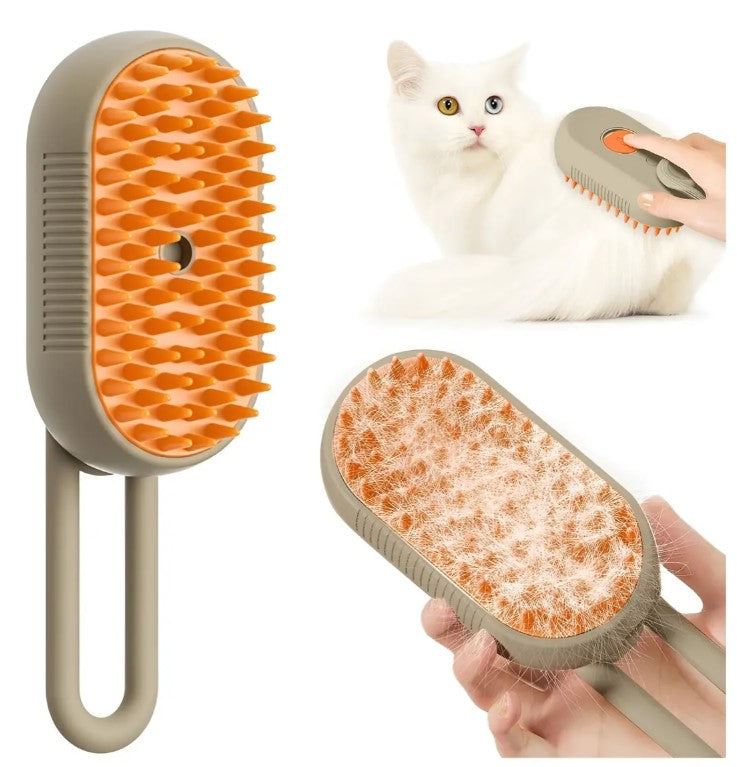 Cepillo de Vapor 3 en 1 para Perros y Gatos