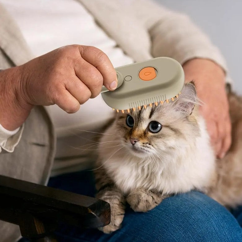 Cepillo de Vapor 3 en 1 para Perros y Gatos