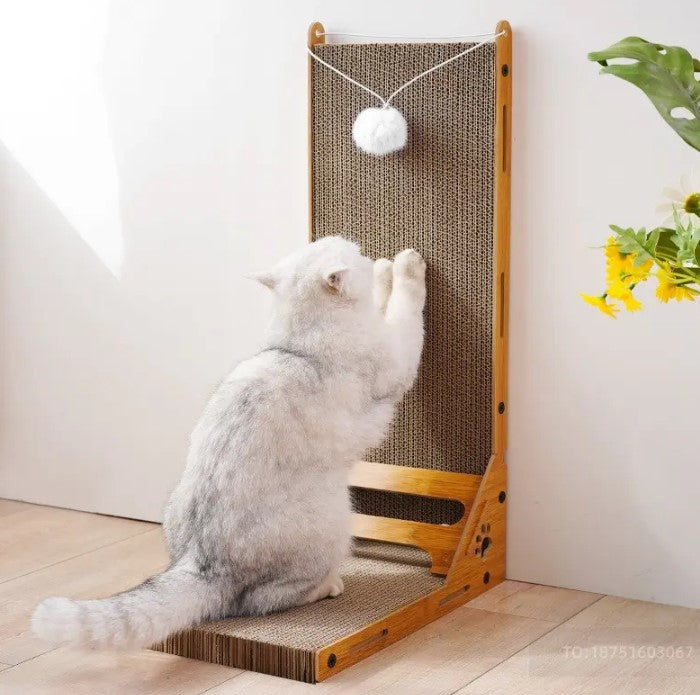 Rascador Vertical L Cartón Para Mascota Gatos Antiestrés