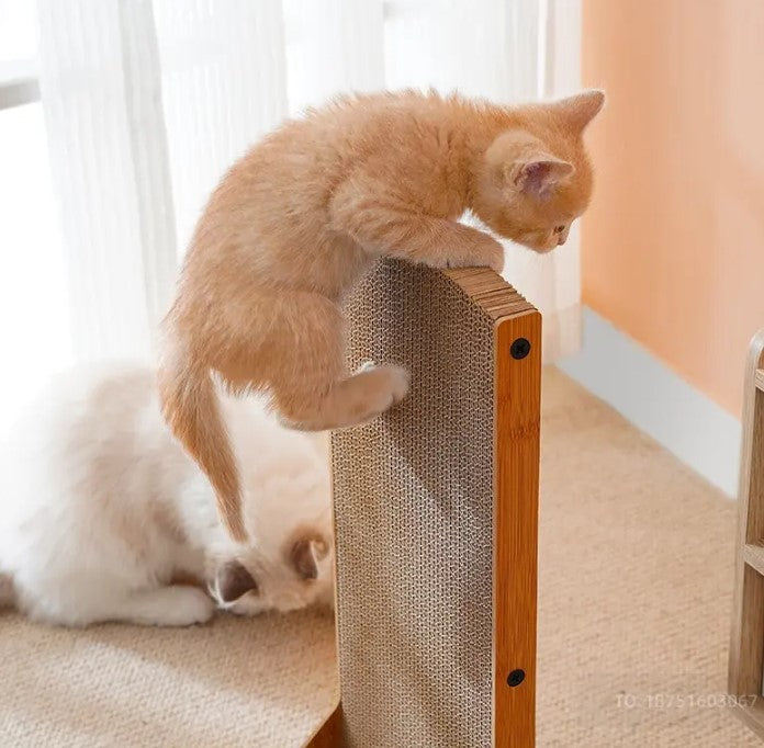 Rascador Vertical L Cartón Para Mascota Gatos Antiestrés