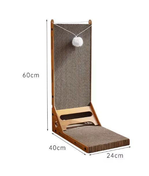 Rascador Vertical L Cartón Para Mascota Gatos Antiestrés