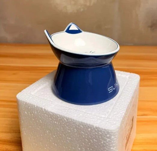 🐾 Plato de Cerámica Azul Para Perros y Gatos