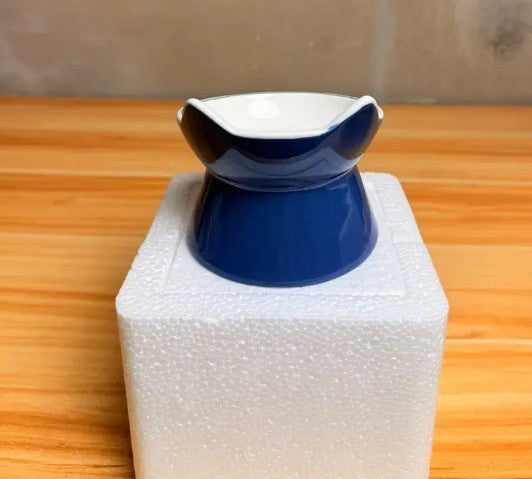 🐾 Plato de Cerámica Azul Para Perros y Gatos