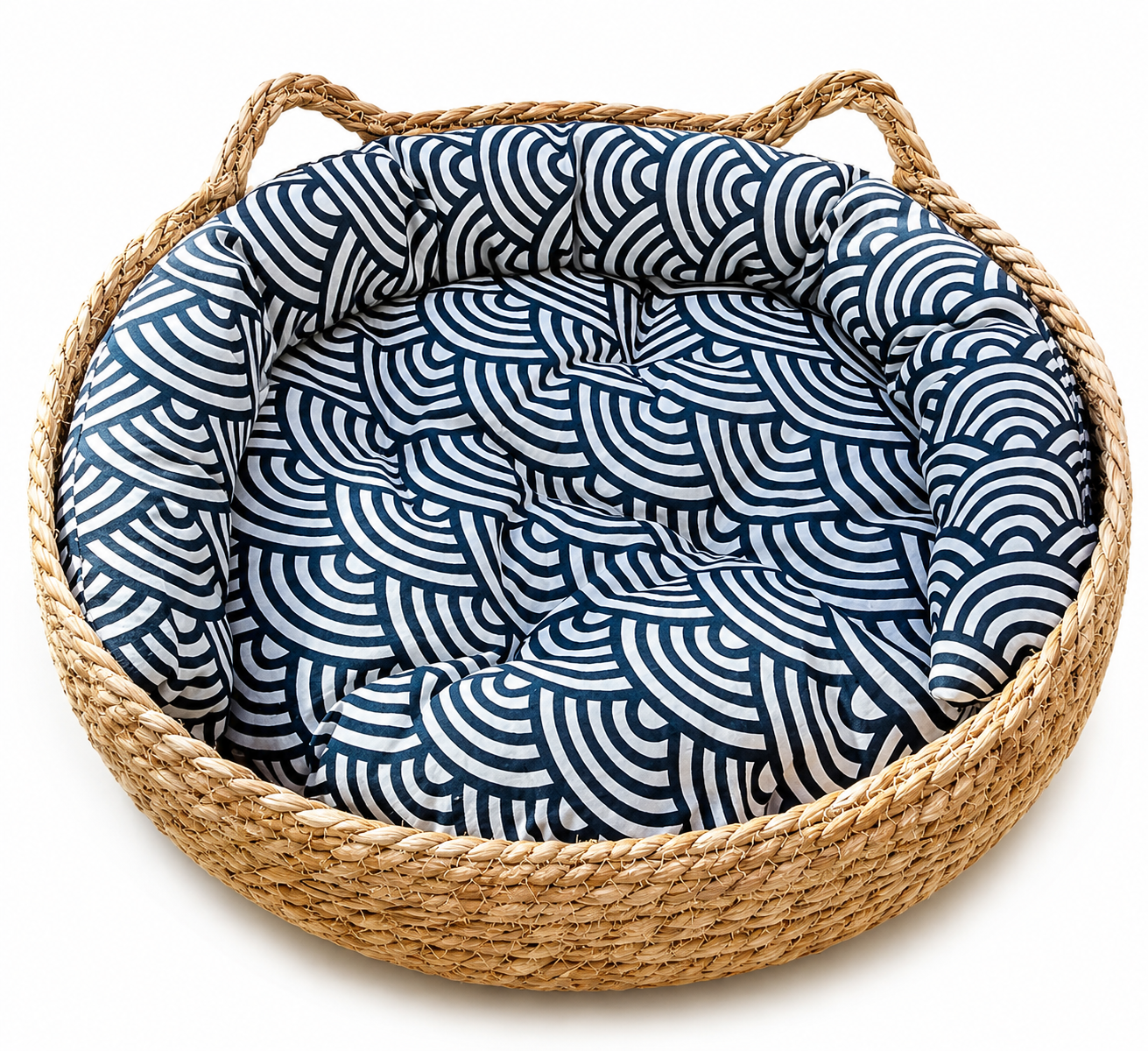 🐾 Cama Para Perro y Gato Suave Diseño Ratán Natural