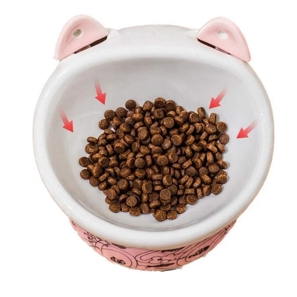 🐾 Plato Cerámica Orejas Tipo Cuchara Para Mascota Perro Gato