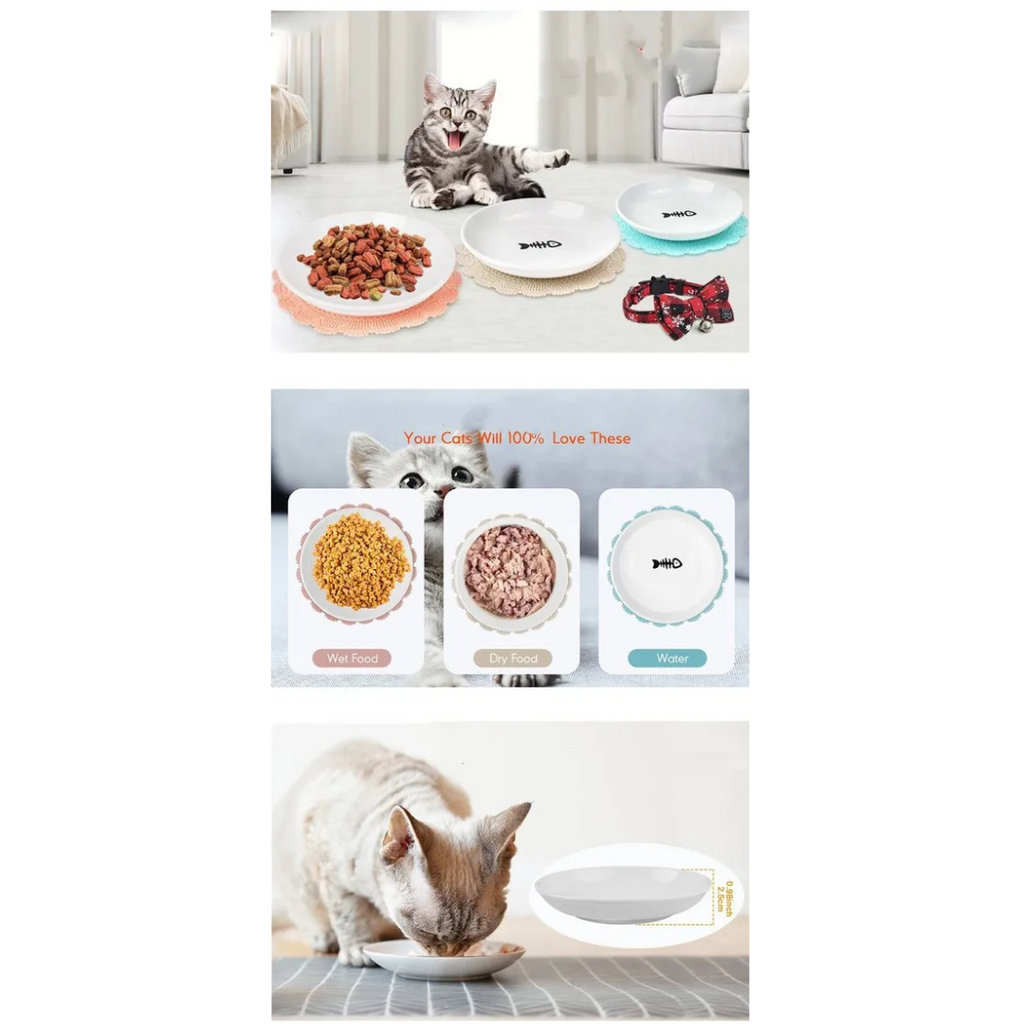 Plato Elevado Ceramica Estilo Europeo Para Perros Y Gatos