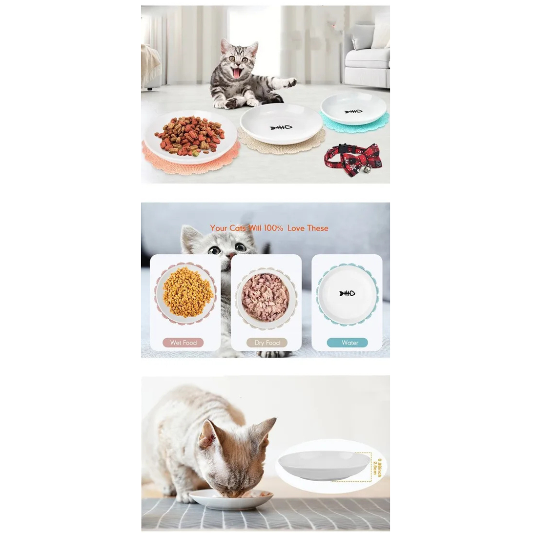 Plato Elevado Ceramica Estilo Europeo Para Perros Y Gatos