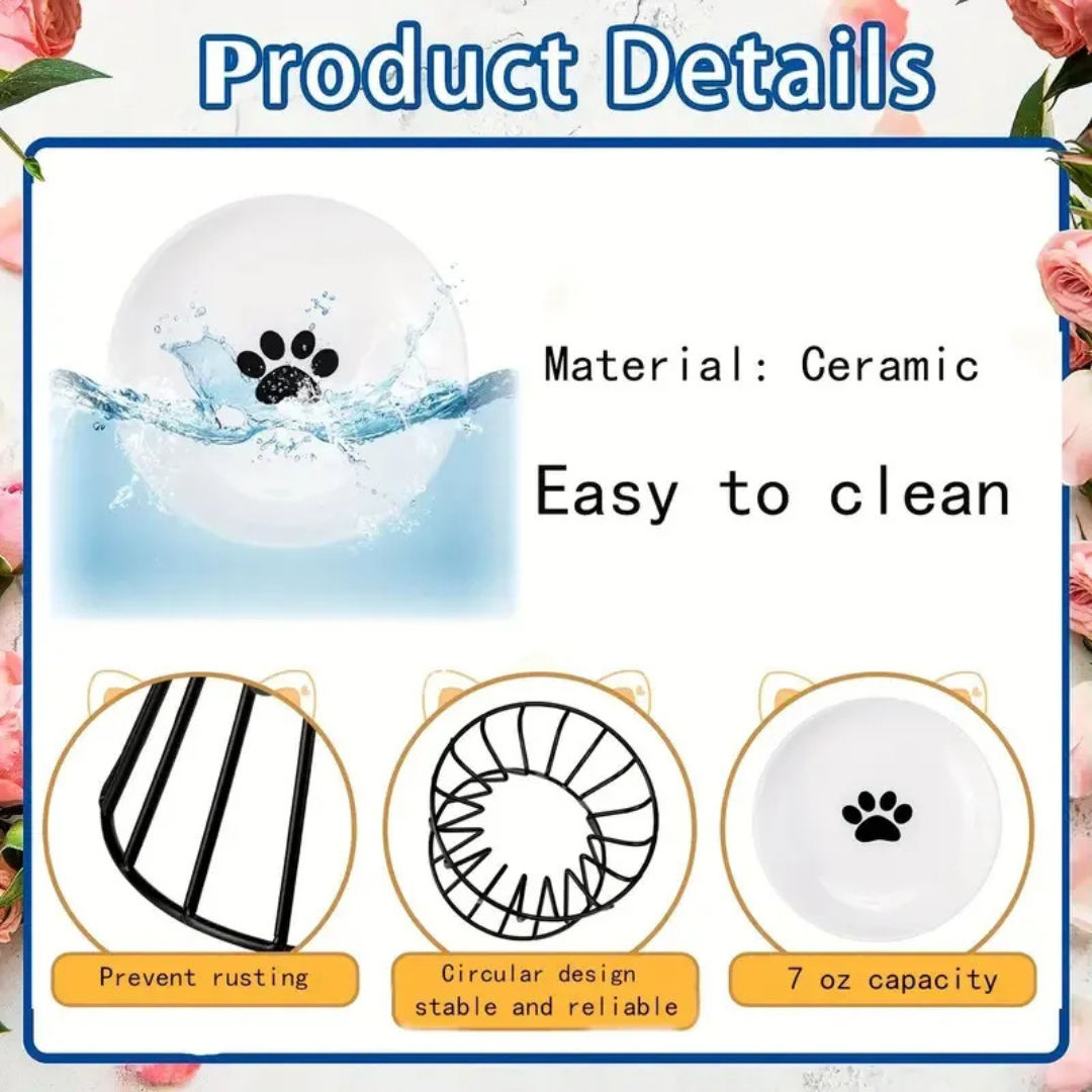 Plato Elevado Ceramica Estilo Europeo Para Perros Y Gatos