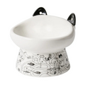 🐾 Plato Cerámica Orejas Tipo Cuchara Para Mascota Perro Gato