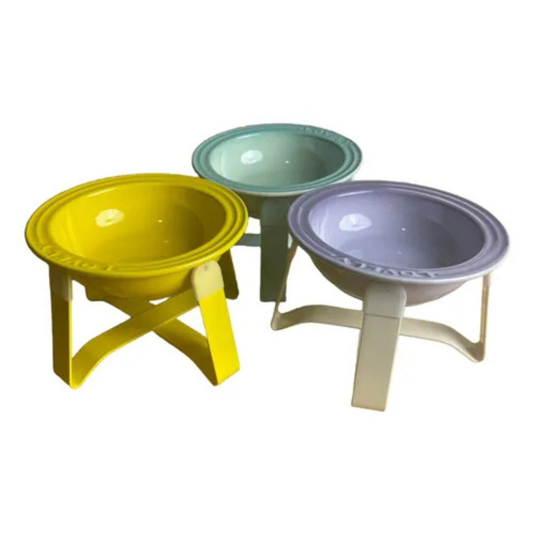🐾 Plato Cerámica S Elevada Para Mascota Gato Perro Pequeño