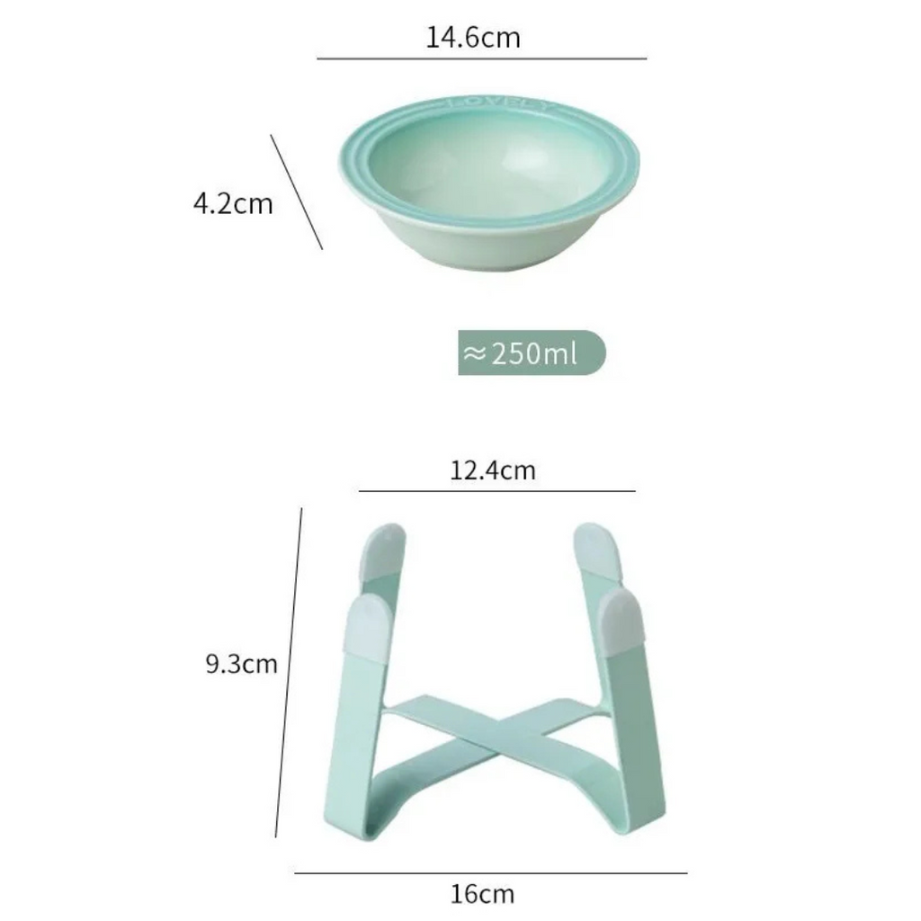 🐾 Plato Cerámica S Elevada Para Mascota Gato Perro Pequeño